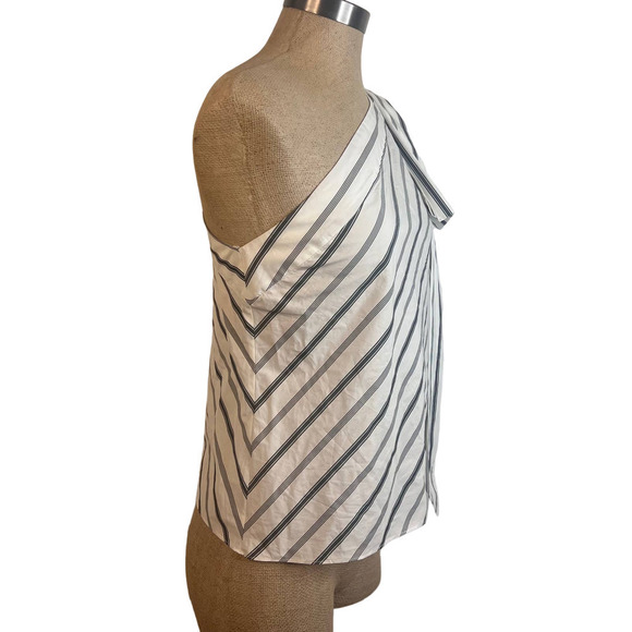 Milly Nina One Shoulder Blouse SZ 2 - Picture 4 of 11